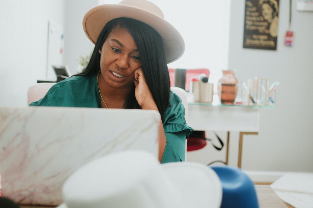 A picture of a girl learning tech skills